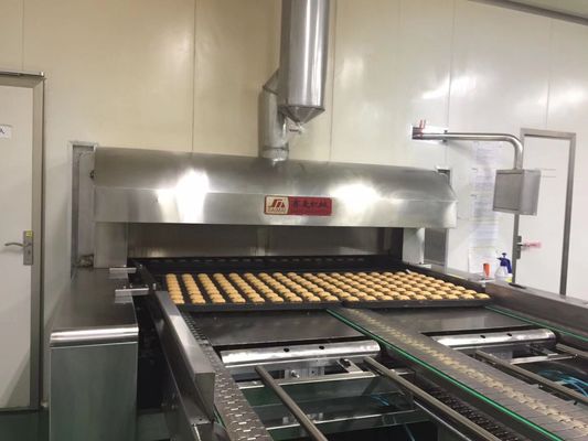 PLC Control 1000kg/h Mufffin Automatic Cake Production Line