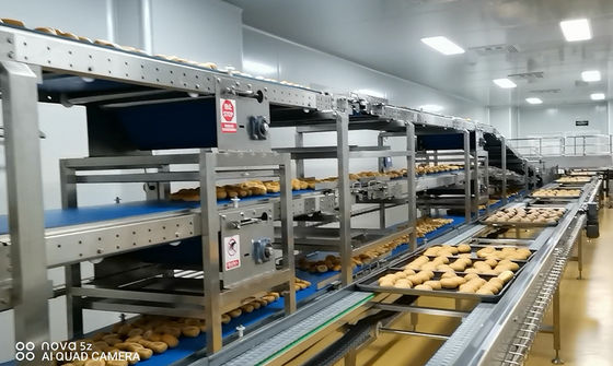 ISO9000 Turnkey PU Belt Continuous Automatic Bread Production Line